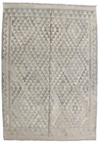  Kilim Afghan Old Style Tappeto 126X177 Di Lana Beige/Grigio Piccolo Carpetvista