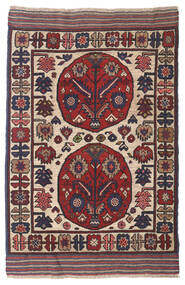 絨毯 キリム ゴルバリヤスタ 90X140 ダークピンク/レッド (ウール, アフガニスタン)