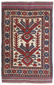 90X140 絨毯 キリム ゴルバリヤスタ オリエンタル レッド/ダークグレー (ウール, アフガニスタン) Carpetvista