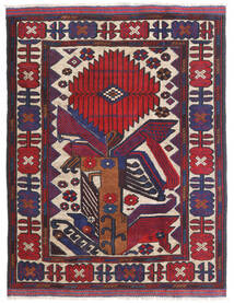 絨毯 キリム ゴルバリヤスタ 95X130 ダークパープル/レッド (ウール, アフガニスタン)