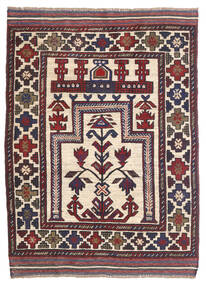 絨毯 オリエンタル キリム ゴルバリヤスタ 100X135 ダークピンク/ベージュ (ウール, アフガニスタン)