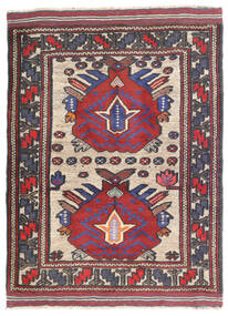 絨毯 キリム ゴルバリヤスタ 100X135 レッド/ダークグレー (ウール, アフガニスタン)