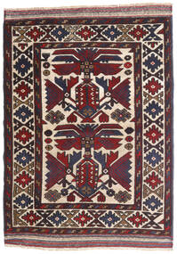  115X155 Kelim Golbarjasta Matot Matto Tumma Pinkki/Tummanpunainen Afganistan Carpetvista