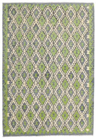 Kilim Afghan Old Style Rug 168X246 Grey/Yellow Carpetvista
