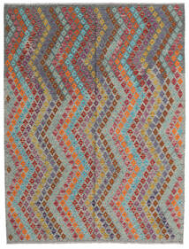 179X240 Kelim Afghan Old Stil Teppich Orientalischer Grau/Rot (Wolle, Afghanistan) Carpetvista