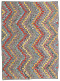 Kelim Afghan Old Stil Teppich 181X247 Grau/Rot Wolle, Afghanistan Carpetvista