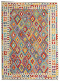 177X245 Kelim Afghan Old Style Teppe Orientalsk Beige/Grå (Ull, Afghanistan) Carpetvista