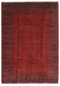  Afghan Fine Alfombra 197X288 De Lana Rojo/Rojo Oscuro Carpetvista