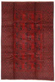  Afghan Fine Vloerkleed 197X290 Wol Rood/Donkerrood Carpetvista