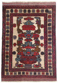 100X140 Alfombra Oriental Kilim Golbarjasta Rojo/Beige (Lana, Afganistán) Carpetvista