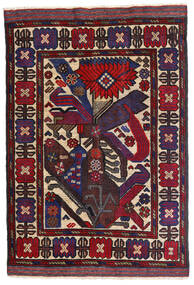 95X140 Kelim Golbarjasta Teppich Orientalischer Dunkelrosa/Rot (Wolle, Afghanistan) Carpetvista