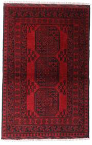  Afghan Fine Rug 95X144 Dark Red/Red Carpetvista