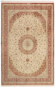 絨毯 オリエンタル クム シルク 194X301 ベージュ/茶色 (絹, ペルシャ/イラン)