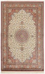 158X250 絨毯 クム シルク オリエンタル 茶色/ベージュ (絹, ペルシャ/イラン)