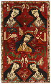 Tapis Persan Ghashghaï Fine 106X178 Marron/Rouge Foncé (Laine, Perse/Iran)