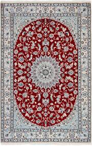 絨毯 ペルシャ ナイン Fine 9La 133X207 ダークレッド/グレー (ウール, ペルシャ/イラン)