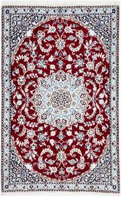  Persisk Nain Fine 9La Teppe 89X139 Mørk Rød/Lysegrå (Ull, Persia/Iran)