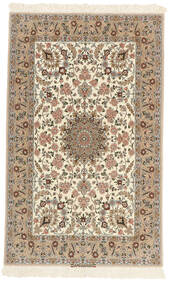  105X172 Isfahan Seidenkette Teppich Beige/Orange Persien/Iran