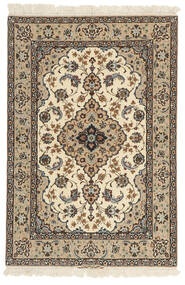 絨毯 イスファハン 絹の縦糸 112X166 ベージュ/オレンジ ( ペルシャ/イラン)