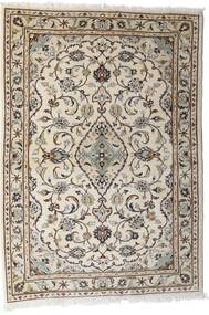 103X144 絨毯 オリエンタル カシャン ベージュ/ライトグレー (ウール, ペルシャ/イラン) Carpetvista