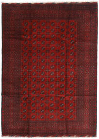  Afegão Fine Tapete 205X284 Lã Vermelho Escuro/Vermelho Carpetvista