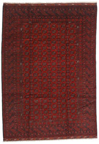  Afghan Fine 206X289 Wollteppich Dunkelrot/Braun Carpetvista