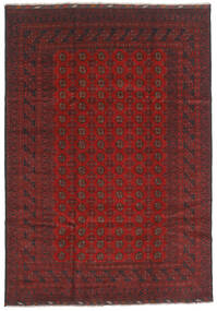 Afghan Fine Rug 202X289 Dark Red/Red Wool, Afghanistan Carpetvista
