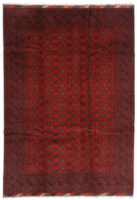  Afghan Fine Rug 204X287 Wool Dark Red/Red Carpetvista