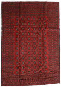  Afghan Fine 198X283 Wollteppich Rot/Braun Carpetvista