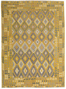 絨毯 オリエンタル キリム アフガン オールド スタイル 255X358 ベージュ/オレンジ 大きな (ウール, アフガニスタン)
