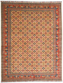 382X488 Tapete Kunduz Oriental Castanho/Vermelho Grande (Lã, Afeganistão) Carpetvista