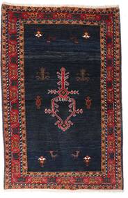 絨毯 ギャッベ キャシュクリ 104X160 ブラック/レッド (ウール, ペルシャ/イラン)