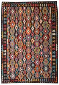 205X297 Kelim Afghan Old Style Vloerkleed Oosters Donkerrood/Rood (Wol, Afghanistan) Carpetvista