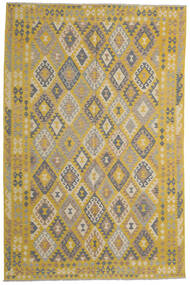 Kelim Afghan Old Style Teppe 198X306 Gul/Grå Ull, Afghanistan Carpetvista
