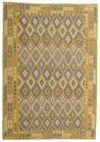 204X298 Tappeto Kilim Afghan Old Style Orientale Arancione/Beige (Lana, Afghanistan) Carpetvista