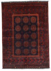 絨毯 Kunduz 145X201 ダークレッド/レッド (ウール, アフガニスタン)