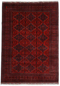 絨毯 Kunduz 200X284 ダークレッド (ウール, アフガニスタン)