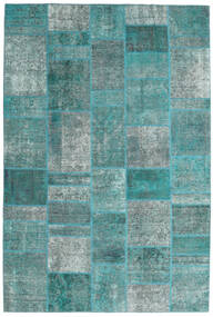 絨毯 ペルシャ Patchwork - Persien/Iran 203X301 ターコイズ/ブルー (ウール, ペルシャ/イラン)