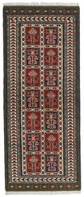  82X196 Turkaman Vloerkleed Tapijtloper Bruin/Rood Perzië/Iran Carpetvista