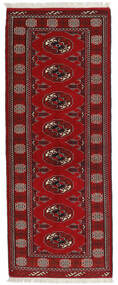 80X202 絨毯 トルクメン オリエンタル 廊下 カーペット ダークレッド/レッド (ウール, ペルシャ/イラン) Carpetvista