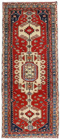 80X190 絨毯 ハマダン オリエンタル 廊下 カーペット レッド/ベージュ (ウール, ペルシャ/イラン) Carpetvista