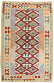  Kilim Afghan Old Style Tappeto 125X189 Di Lana Beige/Arancione Piccolo Carpetvista