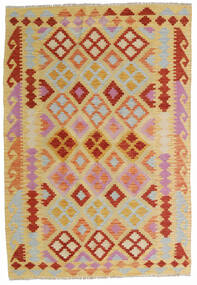 125X183 Kelim Afghan Old Style Matta Orientalisk Orange/Beige (Ull, Afghanistan) Carpetvista