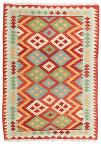 Kilim Afghan Old Style Rug 123X171 Red/Green Wool, Afghanistan Carpetvista