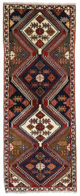 Persischer Ghashghai Teppich 80X203 Dunkelrosa/Braun Carpetvista