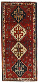 87X189 絨毯 カシュガイ オリエンタル 廊下 カーペット ダークレッド/レッド (ウール, ペルシャ/イラン) Carpetvista