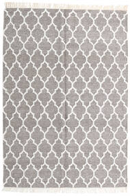 140X200 Bambus Seide Kelim Teppich Moderner Grau/Beige (Wolle, Indien) Carpetvista