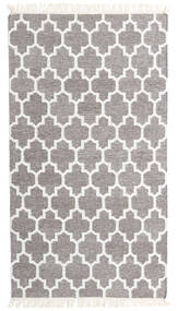絨毯 Bamboo シルク キリム 90X160 グレー/ライトグレー (ウール/バンブーシルク, インド)