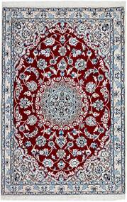 94X143 Nain Fine 9La Teppich Orientalischer Grau/Dunkelrot (Wolle, Persien/Iran)