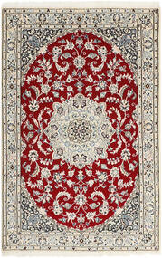  98X147 Nain Fine 9La Teppe Beige/Mørk Rød Persia/Iran